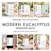 Modern Eucalypus Greenery Wedding Suite