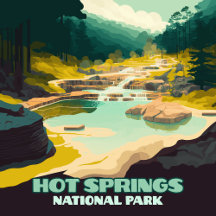 Hot Springs National Park Arkansas Vintage Retro
