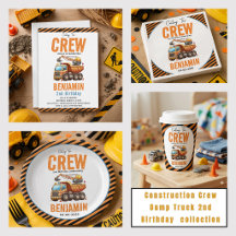 Construction Crew Dump Truck Boy 2nd Birthday 
