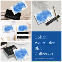 Cobalt Watercolor Blot