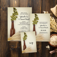 Dried Hops and Wheat Brewery Wedding