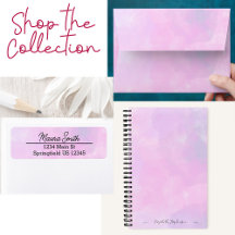 Pink Watercolor Stationery and Writing Supplies
