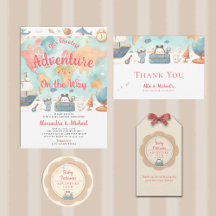 Our Greatest Adventure Vintage Pink Baby Shower