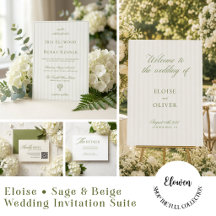 Eloise • Sage & Beige Wedding Invitation Suite