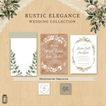 Rustic Elegant Wedding Suite – Earthy Floral Charm