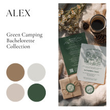 Modern Green Camping Bachelorette Party