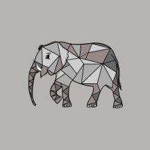 Geometric Modern Shapes Prism Black Art