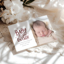 baby its cold outside birth announcement