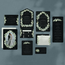 Snowberry+Eucalyptus Winter Wedding - Black