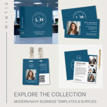 Modern Navy Logo Business Templates and Supplies