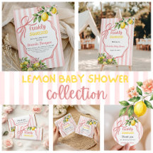Freshly Squeezed Lemonade Pink Bow Baby Shower