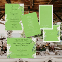 Lime Green White Hydrangeas Wedding Suite