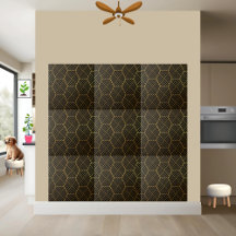 BLACK and GOLD Tile