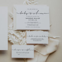 Cute whimsical script Baby shower