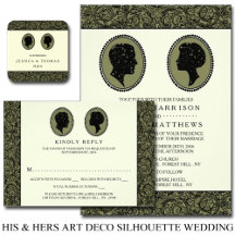 His & Hers Art Deco Silhouette Wedding Collection