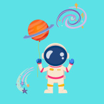 Spaceman cartoon adventures.