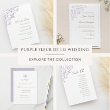 French Regency Purple Fleur De Lis Wedding