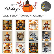 Charming Thanksgiving Cat in Disguise collection