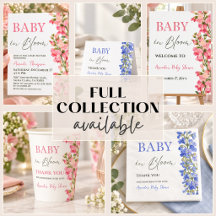 Bloom Watercolor Wildflower Garden Baby Shower