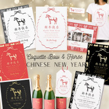 Coquette Bow Horse 2026 Chinese New Year