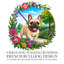 Urban Dog Walking Co. Branding - French Bulldog