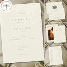 Elegant Ivory Cream Minimalist Wedding