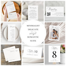 Minimalist Delicate Heart & Script Romantic Suite