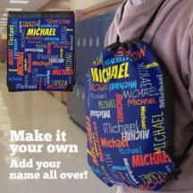 Drawstring bags for kids and teens