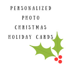 Personalized Photo Christmas Holiday Cards