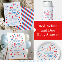 Red, White and Due Patriotic Baby Shower Theme