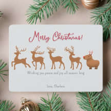 Christmas Capybara Reindeer
