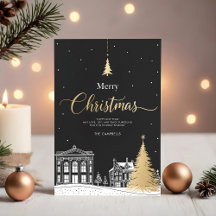 Gold & Black Merry Christmas Holiday Collection