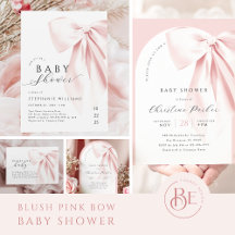 Blush Pink Bow Baby Shower