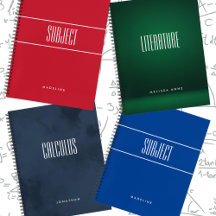 Back to School Classic Subject Notebooks
