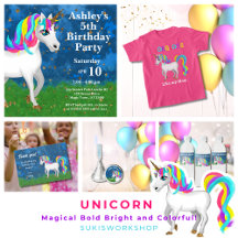 Unicorn - Magical Bold Bright and Colorful!