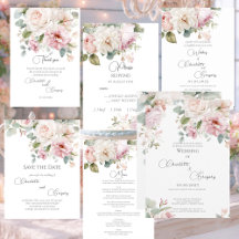 Romantic floral watercolor roses