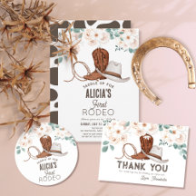 First Rodeo Cowgirl Western 1st Birthday