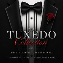 Tuxedo Invitations for Wedding, Birthdays and More