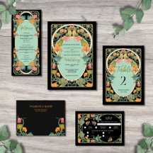 Watercolor Art Nouveau Wedding