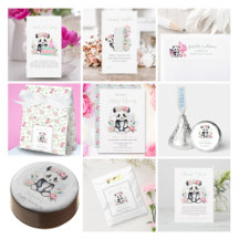 Baby Panda Peonies Jungle Baby Shower Party 