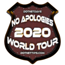 No Apologies World Tour - 2020