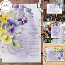 Purple & Yellow Floral Modern Wedding