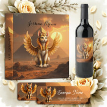 Mystical Winged Cat Sphinx – Egyptian Fantasy Art