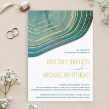 Modern Green Agate Watercolor Wedding