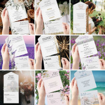 A Variety of All-in-one Wedding Invitations 