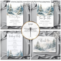 Rustic Mountain Winter Scene Wedding