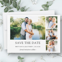 Modern Minimalist Save the Date Photo Cards