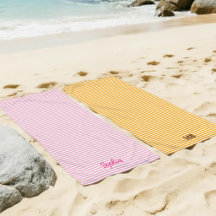 Beach Towel with Name and Initial