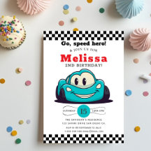 Race Car Birthday Party Invitation