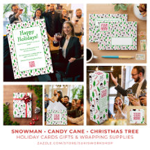 Snowman Candy Cane Christmas Tree Holiday Gifts